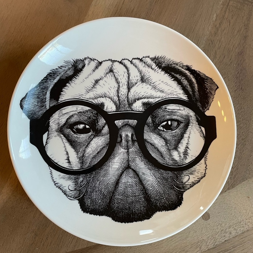 Pug William Sonoma plate by Rory Dobner